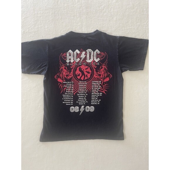 AC DC Black Ice Rock‎ N Roll Train Shirt Mens M Black Crew Neck Band Tee 2009 - Picture 2 of 9